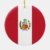 Peru-Flagge Keramik Ornament (Hinten)