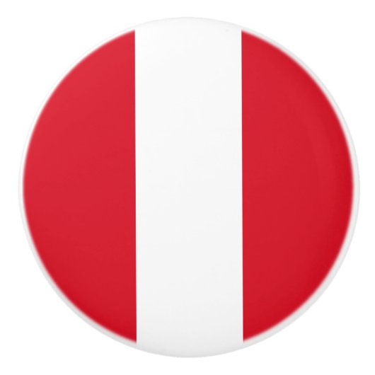 Peru-Flagge Keramikknauf (Vorderseite)