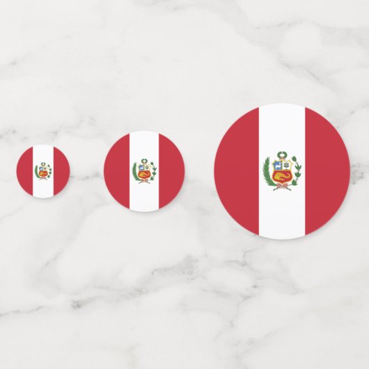 Peru-Flagge Konfetti (Rückseiten)