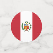 Peru-Flagge Konfetti (Klein Vorderseite)