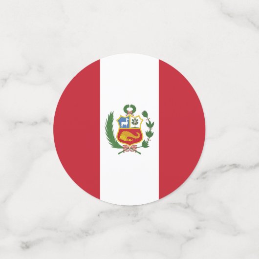 Peru-Flagge Konfetti (Klein Vorderseite)