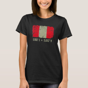 Peru Flagge koordiniert Männer Frauen Peruanisches T-Shirt