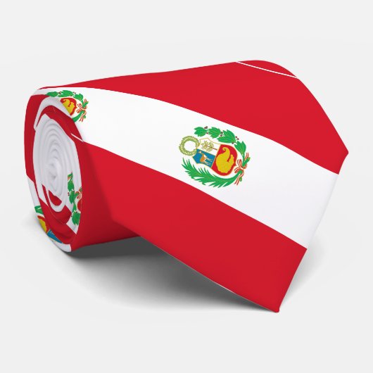 Peru-Flagge Krawatte (Gerollt)