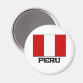 Peru-Flagge Magnet (Vorderseite/Rückseite)