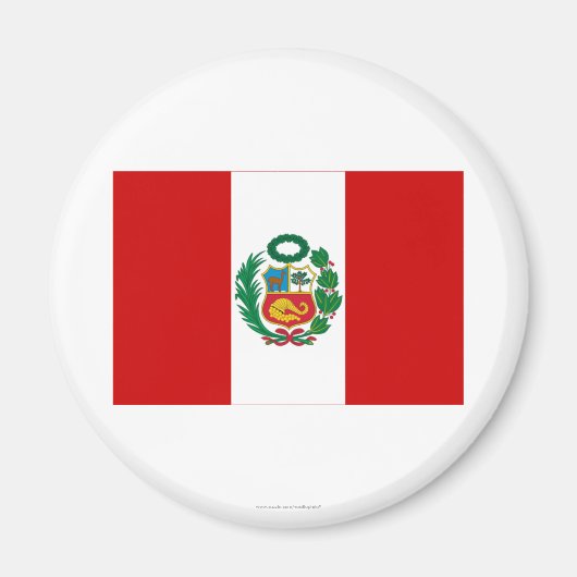 Peru-Flagge Magnet (Vorne)