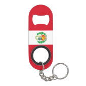 Peru-Flagge Mini Flaschenöffner (Rückseite)