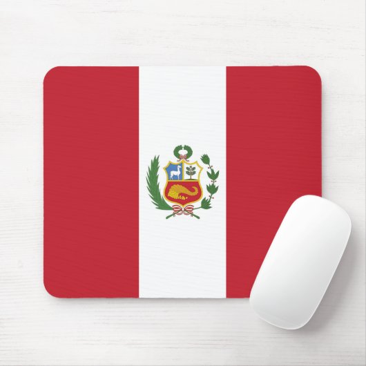 Peru-Flagge Mousepad (Mit Mouse)