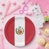 Peru-Flagge Pappteller (Party)