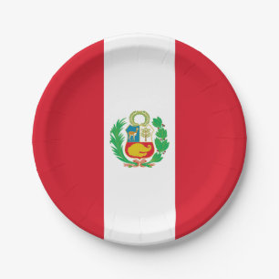 Peru-Flagge Pappteller