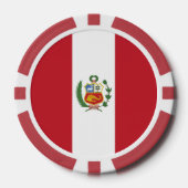 Peru-Flagge Pokerchips (Vorderseite)