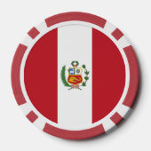 Peru-Flagge Pokerchips (Rückseite)