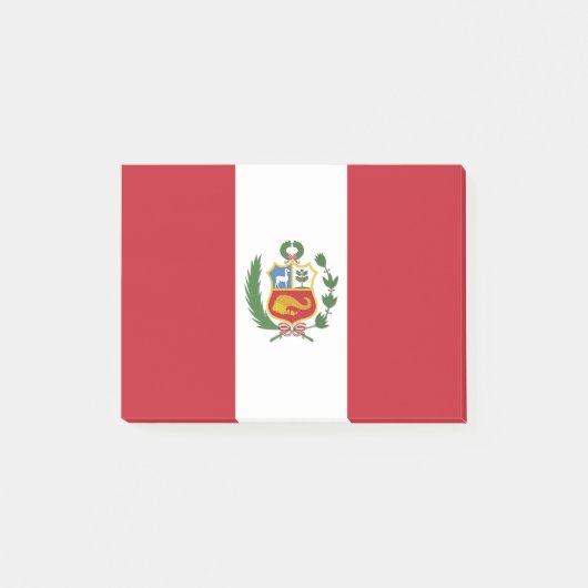 Peru-Flagge Post-it Klebezettel (Vorderseite)