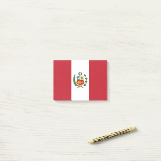 Peru-Flagge Post-it Klebezettel (Auf Schreibtisch)