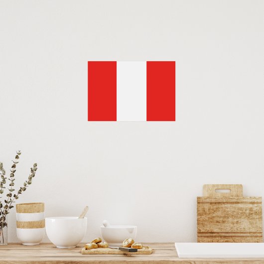 Peru-Flagge Poster (Küche)
