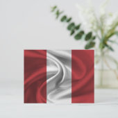 Peru-Flagge Postkarte (Stehend Vorderseite)