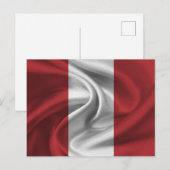 Peru-Flagge Postkarte (Vorne/Hinten)