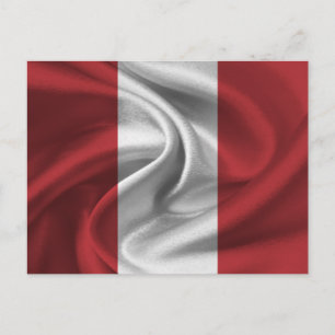 Peru-Flagge Postkarte