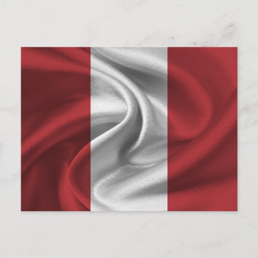 Peru-Flagge Postkarte (Vorderseite)