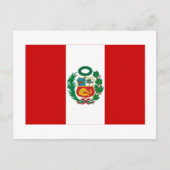 Peru-Flagge Postkarte (Vorderseite)