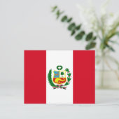Peru-Flagge Postkarte (Stehend Vorderseite)
