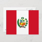 Peru-Flagge Postkarte (Vorne/Hinten)