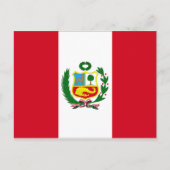 Peru-Flagge Postkarte (Vorderseite)