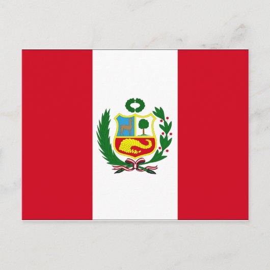 Peru-Flagge Postkarte (Vorderseite)