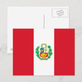 Peru-Flagge Postkarte (Vorne/Hinten)