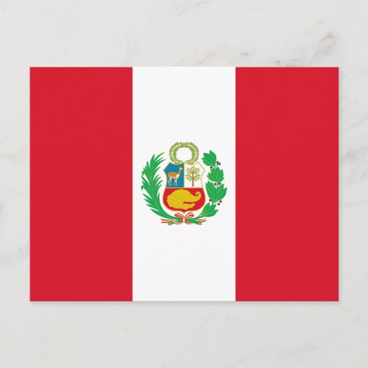 Peru-Flagge Postkarte (Vorderseite)