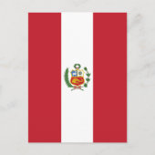 Peru-Flagge Postkarte (Vorderseite)