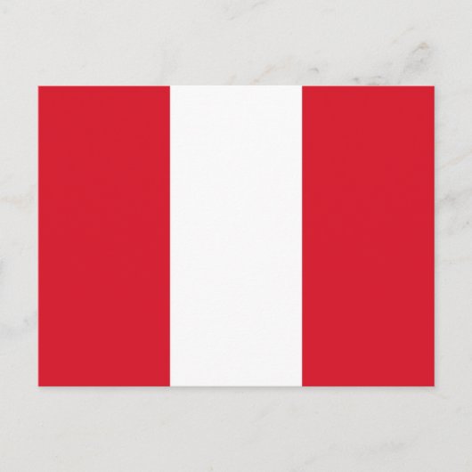 Peru-Flagge Postkarte (Vorderseite)