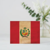 Peru-Flagge Postkarte (Stehend Vorderseite)