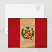 Peru-Flagge Postkarte (Vorne/Hinten)