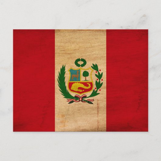 Peru-Flagge Postkarte (Vorderseite)