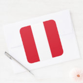 Peru-Flagge Quadratischer Aufkleber (Umschlag)