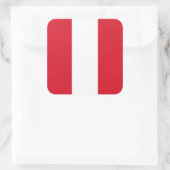 Peru-Flagge Quadratischer Aufkleber (Tasche)