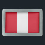 Peru-Flagge Rechteckige Gürtelschnalle<br><div class="desc">Patriotische Flagge Perus.</div>