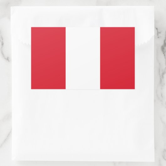 Peru-Flagge Rechteckiger Aufkleber (Tasche)