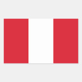 Peru-Flagge Rechteckiger Aufkleber (Vorderseite)