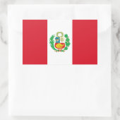 Peru-Flagge Rechteckiger Aufkleber (Tasche)