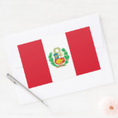 Peru-Flagge Rechteckiger Aufkleber (Umschlag)