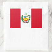 Peru-Flagge Rechteckiger Aufkleber (Tasche)