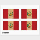 Peru-Flagge Rechteckiger Aufkleber (Blatt)