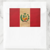 Peru-Flagge Rechteckiger Aufkleber (Tasche)