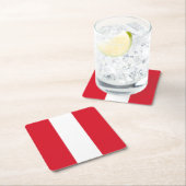 Peru-Flagge Rechteckiger Pappuntersetzer (Vor Ort)