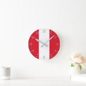 Peru-Flagge Runde Wanduhr (Zuhause)