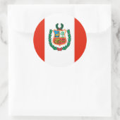 Peru-Flagge Runder Aufkleber (Tasche)
