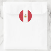 Peru-Flagge Runder Aufkleber (Tasche)