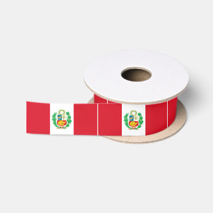 Peru-Flagge Satinband