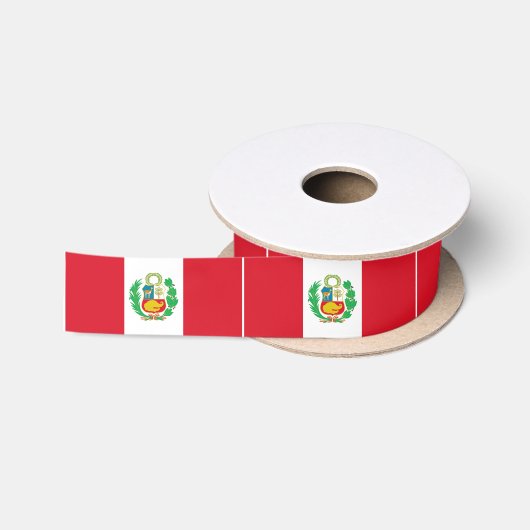 Peru-Flagge Satinband (Spule)
